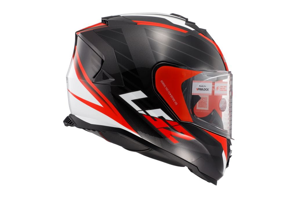 Ls2 red and black hot sale helmets