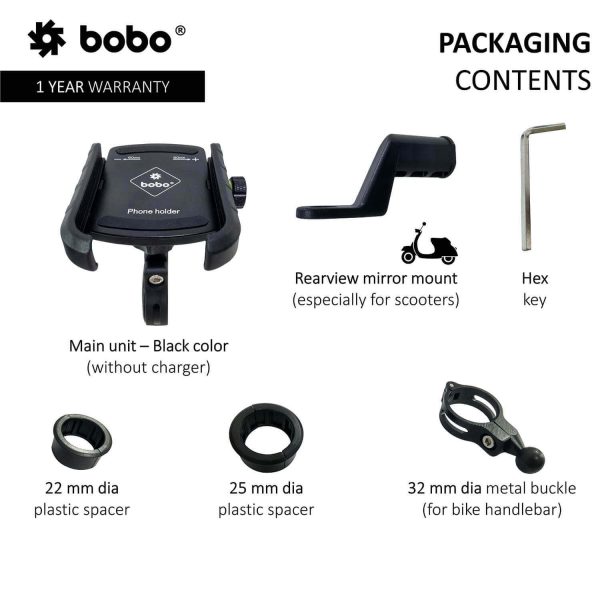BOBO BM4 Jaw-Grip Bike / Cycle Phone Holder Motorcycle Mobile Mount - Image 3