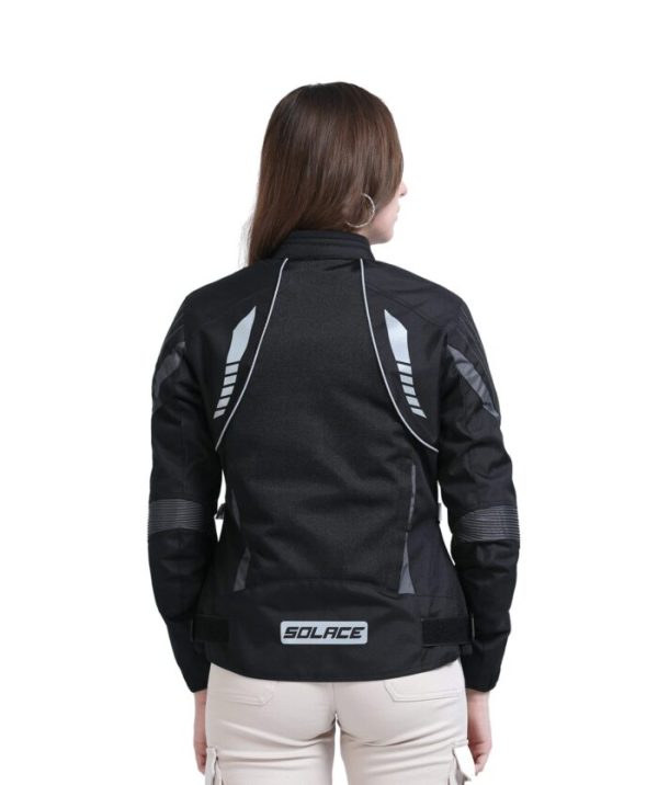 Asmi Ladies Riding Jacket V3.0(Black & Grey) - Image 2
